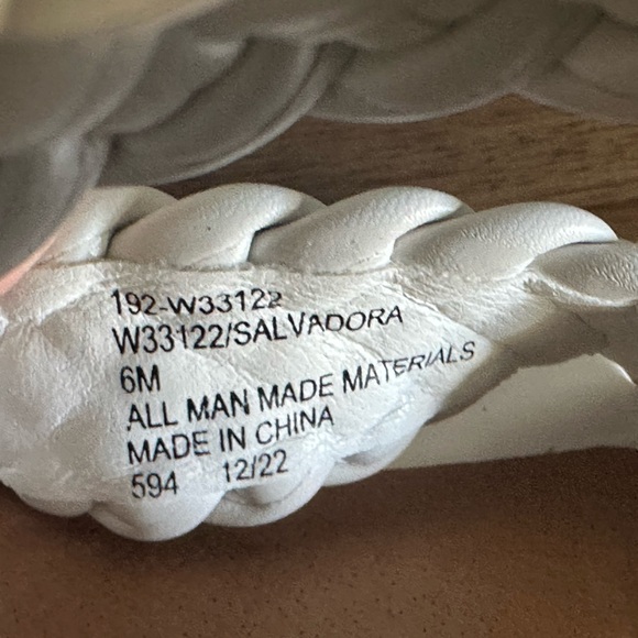 NWOT - White Mountain White Espadrille Braided Leather Sandals - Picture 10 of 10